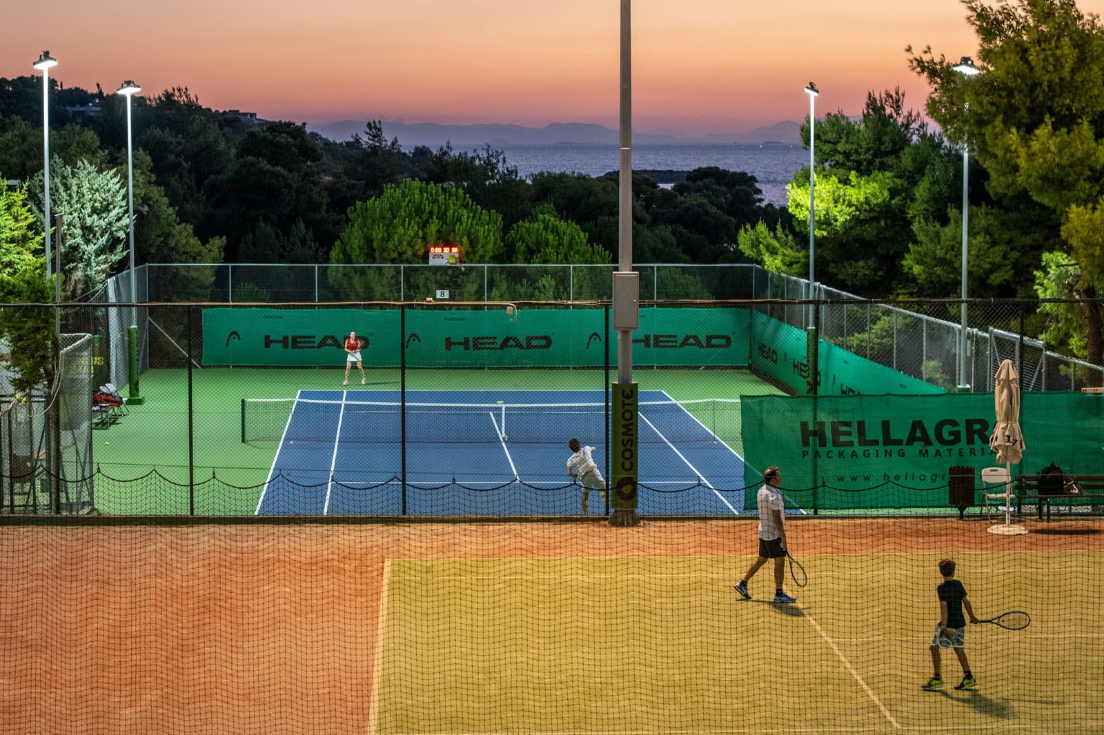 Aerial view of KTC courts